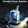 Portable Hand Crank Generator - 1-5W Emergency Power with LED Light & Ignition